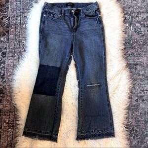 BUFFALO by David Bitton Distressed Ivy High-Rise Crop Flare Women’s Size 30